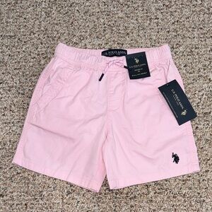 U.S. Polo Assn. Boys Light Pink Elastic Waist Shorts